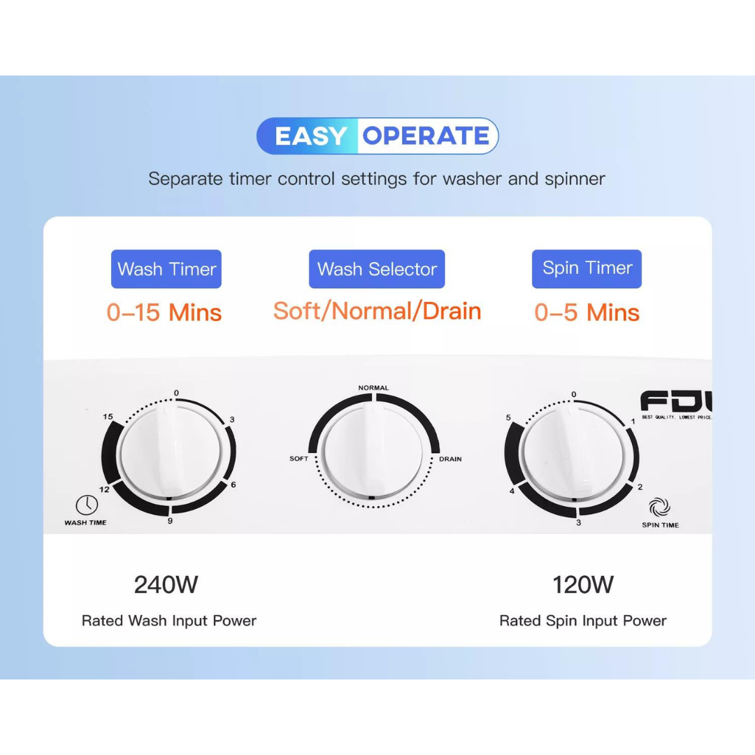 17lbs Portable Apartment Ventless Washer & Dryer Combo