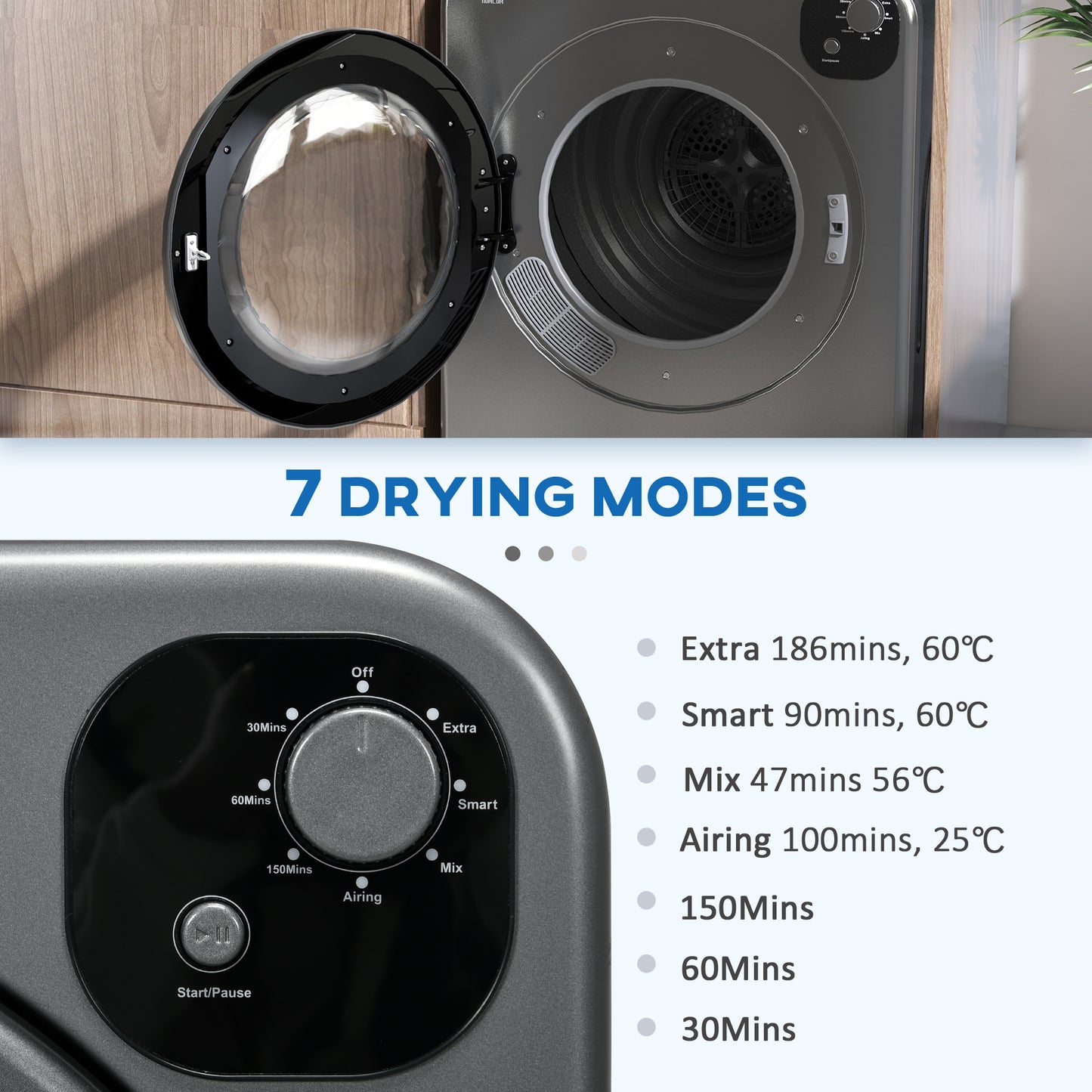 6KG Electric Vented Tumble Dryer