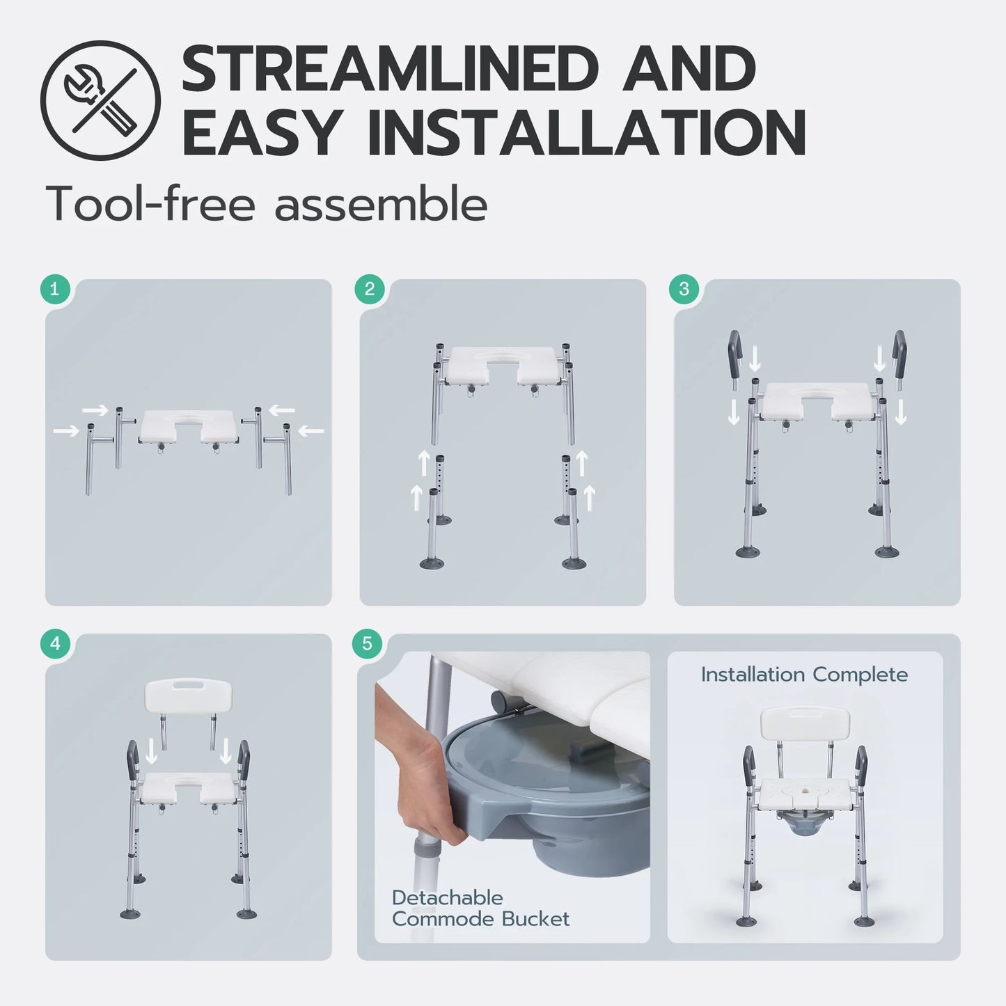 Knox Adult's Bedside Commode Chair