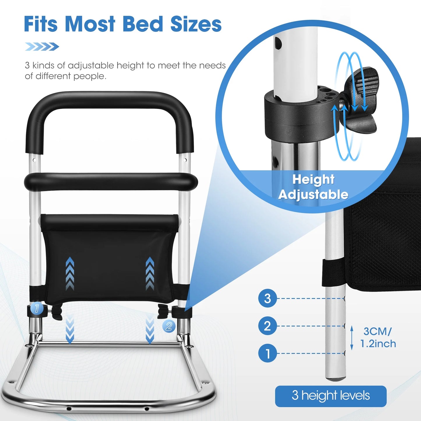 Senior Safety Bed Rail (Inner Handle)