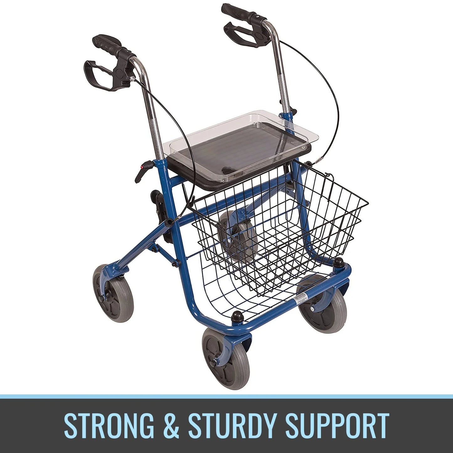 Cooper Rollator Walker With Seat & Basket