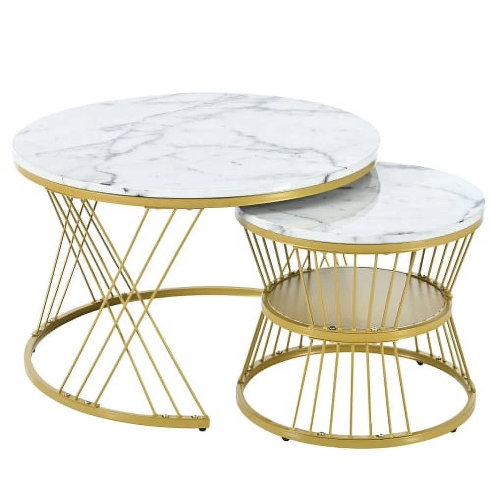 Irwin Round Marble Coffee Table