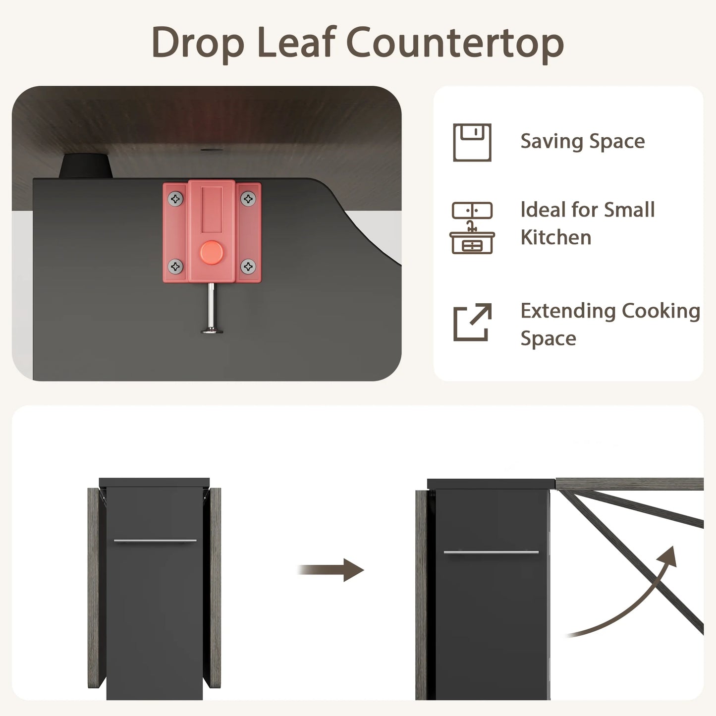 Saira Space Saving Drop Leaf Dining Table