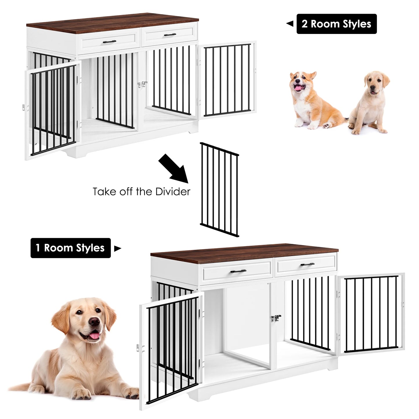 47.2" Dean Large Dog Crates Furniture