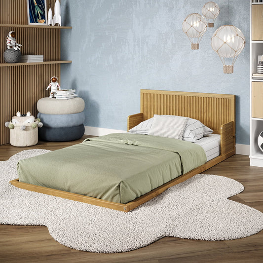Wooden Twin Children's Montessori Floor Bed