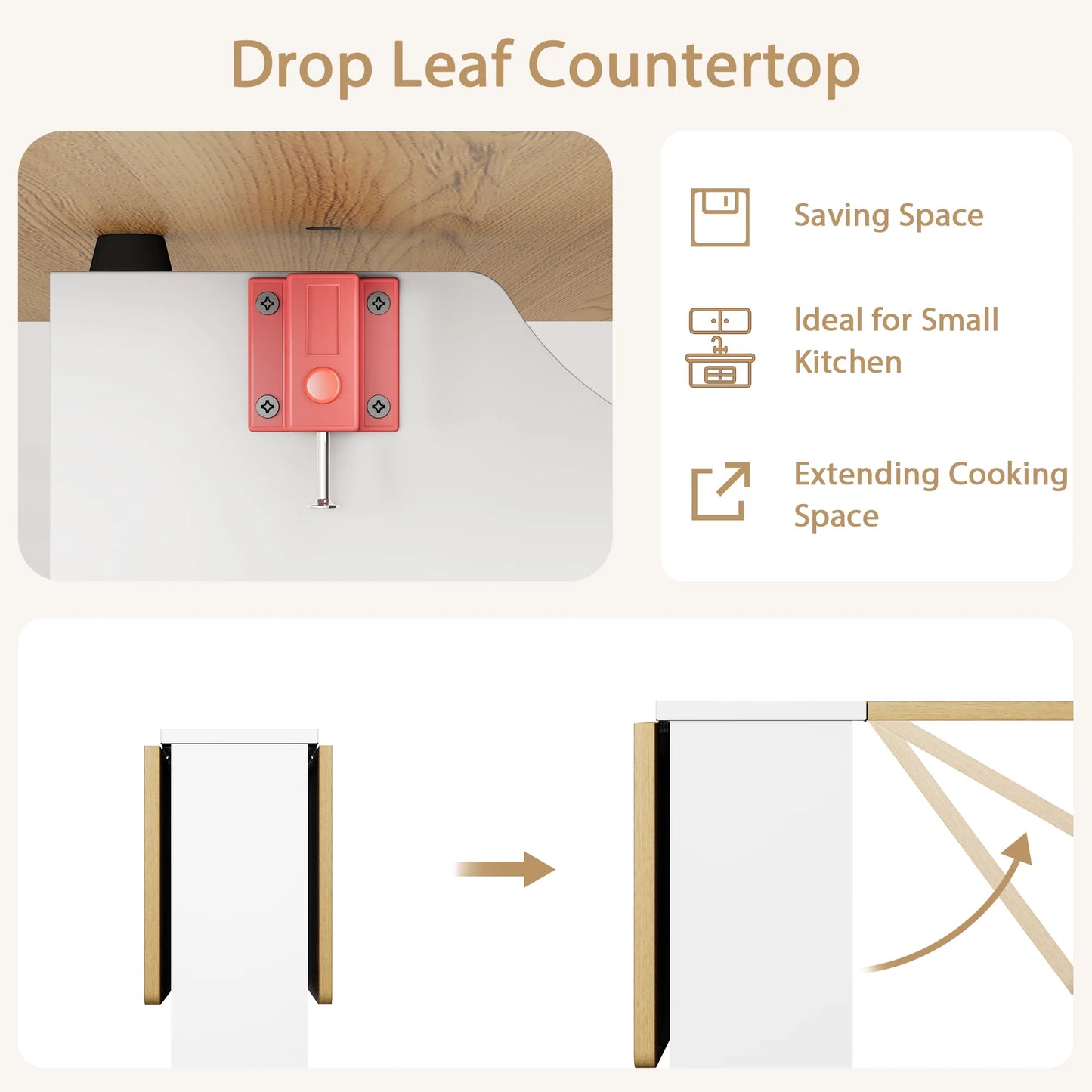 Jose Space Saving Drop Leaf Dining Table