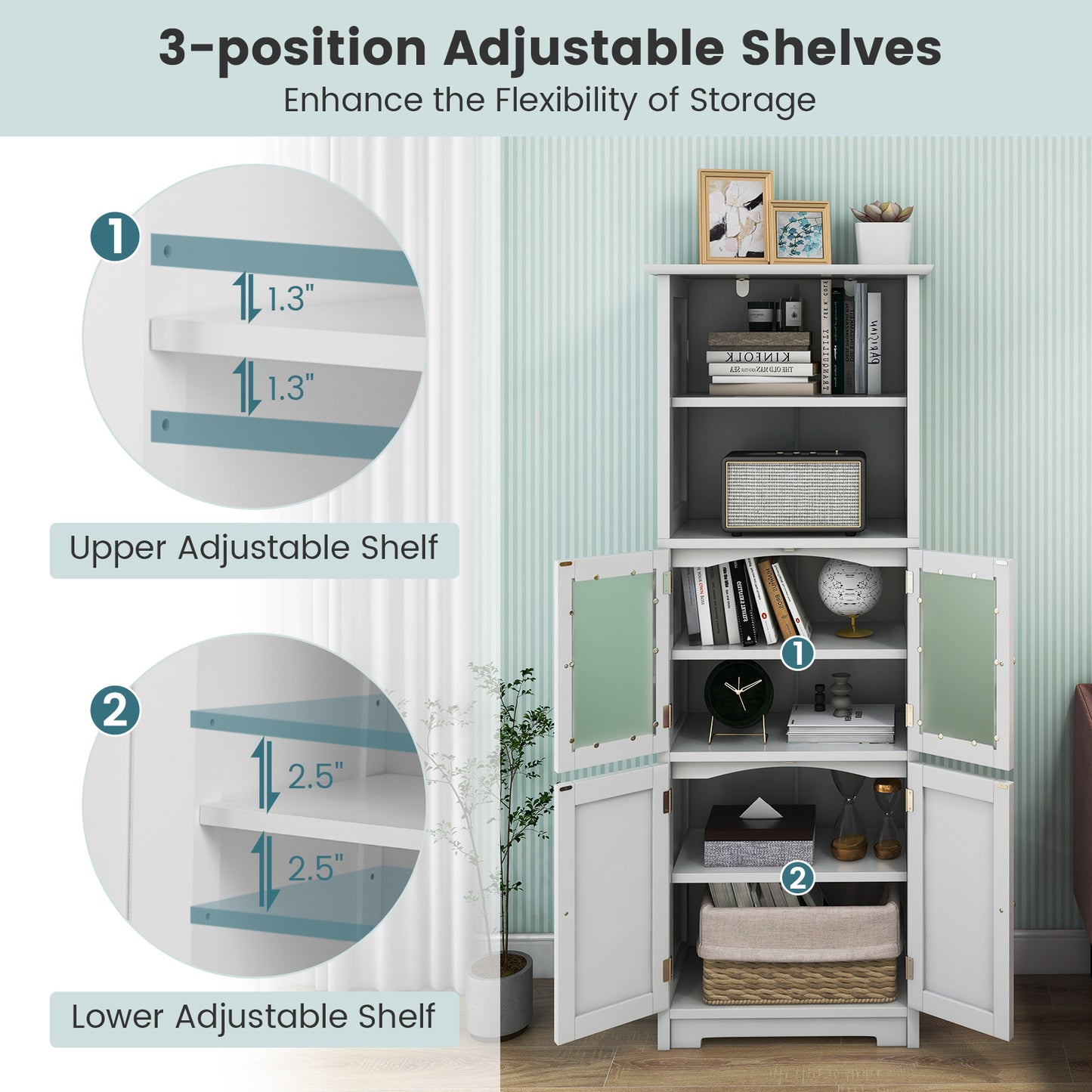 Willis Freestanding Bathroom Linen Cabinet