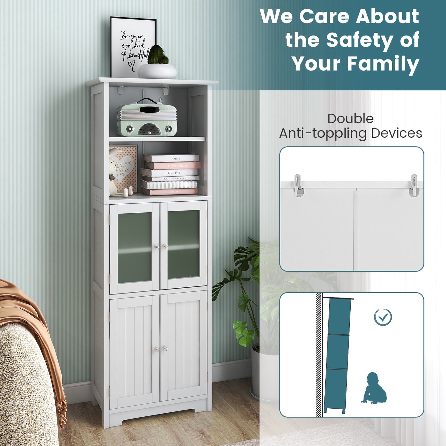 Willis Freestanding Bathroom Linen Cabinet