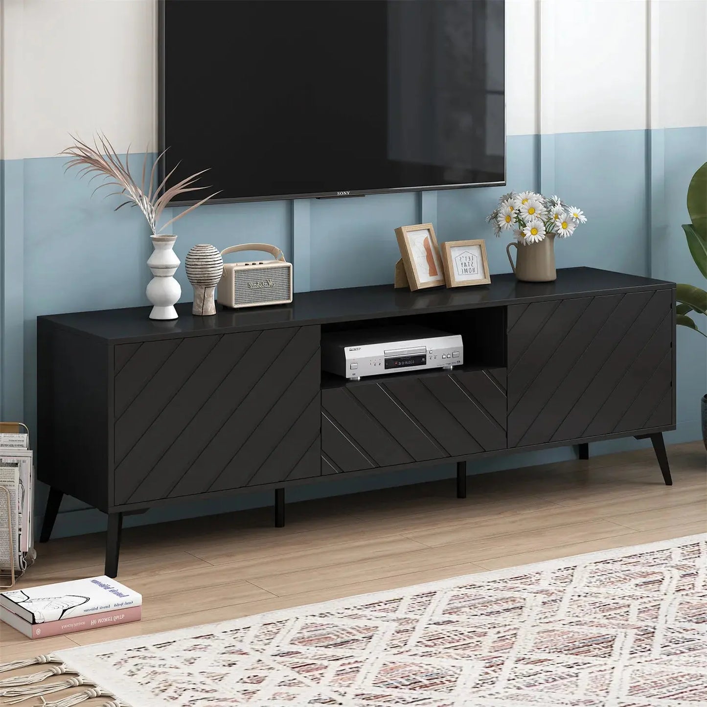 Huw Modern TV Media Cabinet Console Canva Home