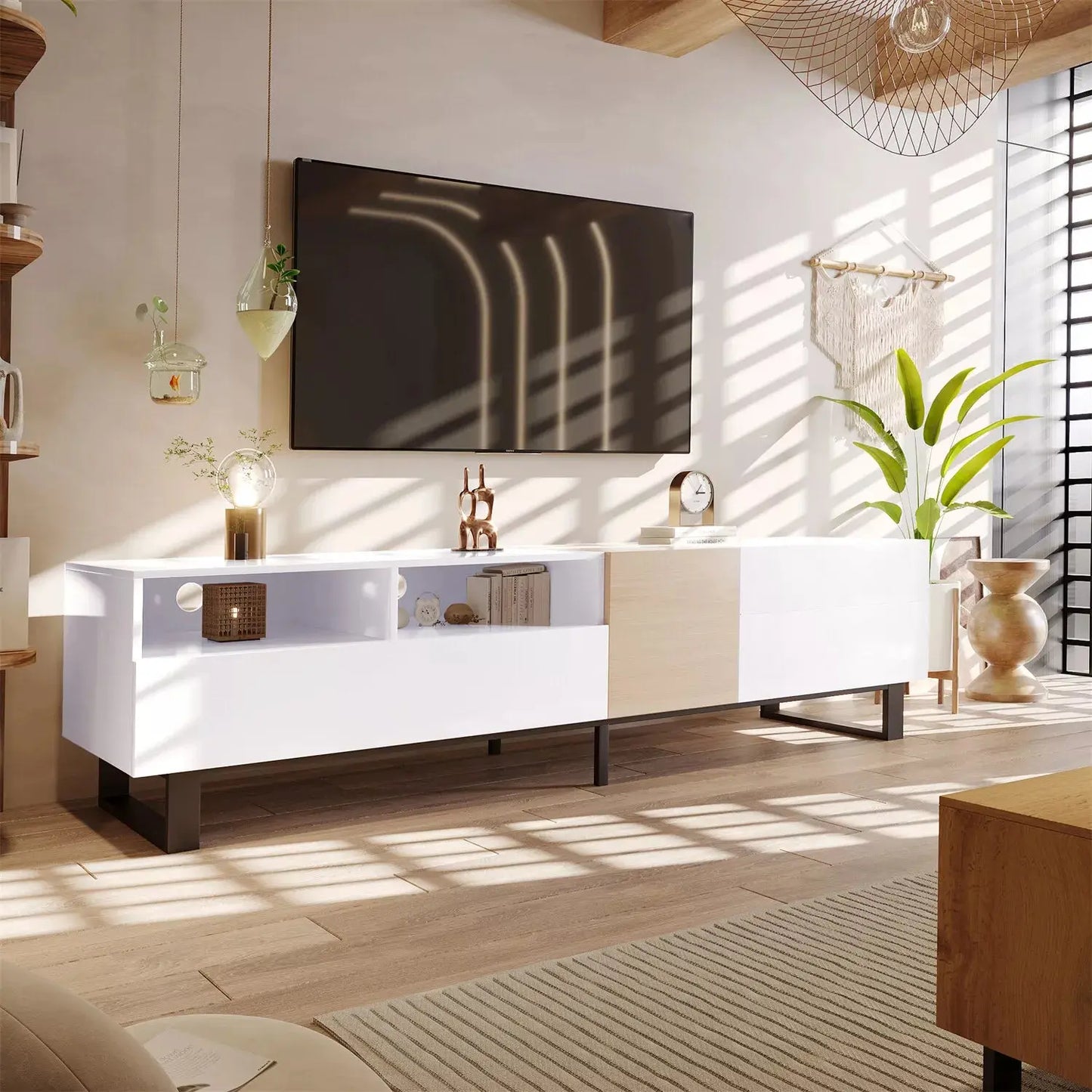 Lula Scandinavian TV Media Cabinet Console Canva Home