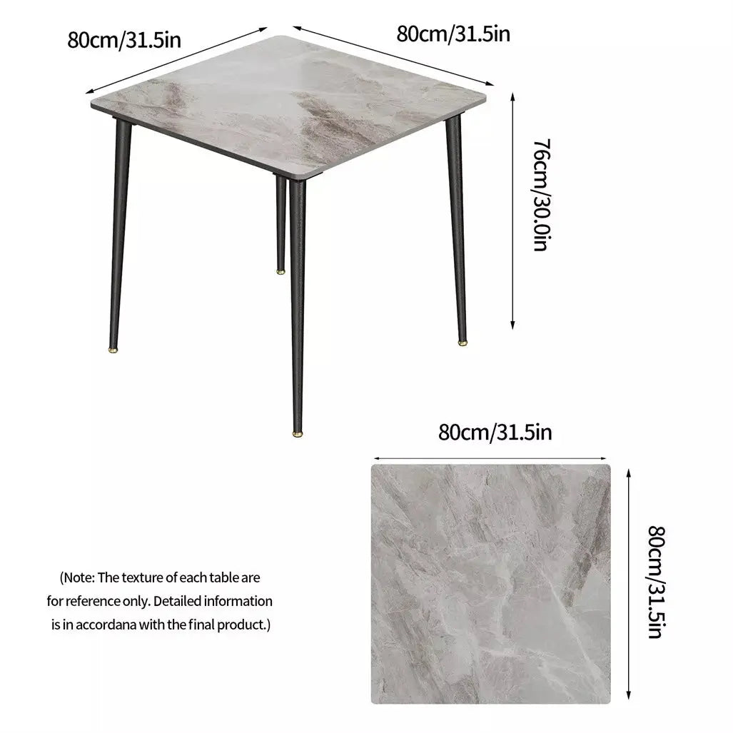 Abdur Marble Square Dining Table For 4 Canva Home