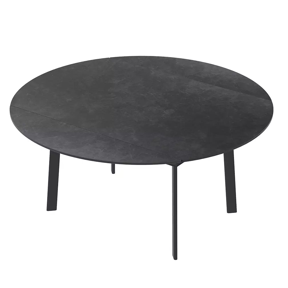 Caspar Marble Round Extendable Dining Table For 6