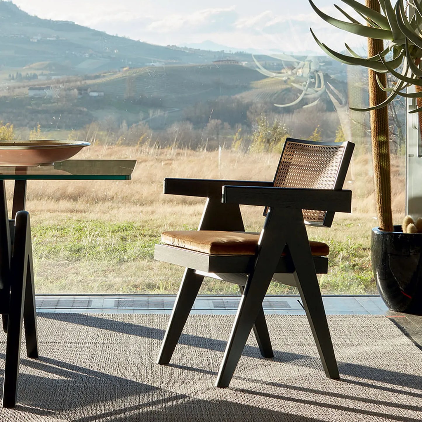 Trey Rattan Accent Armchair