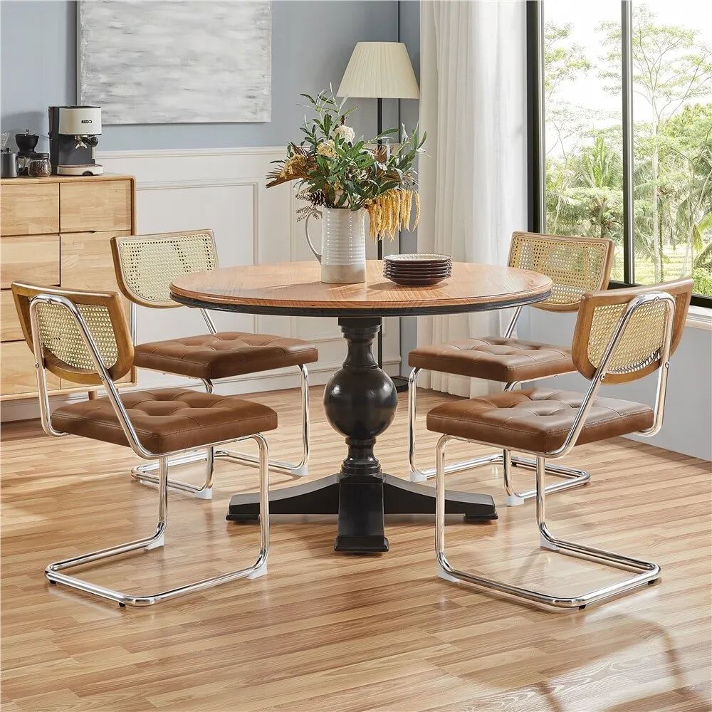 Keith Mid Century Rattan Dining Chair (Set of 2)