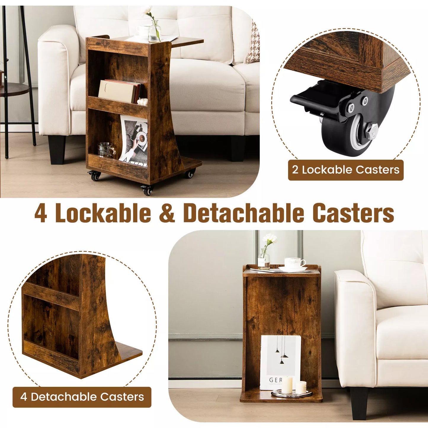 Rustic Living Room End Table