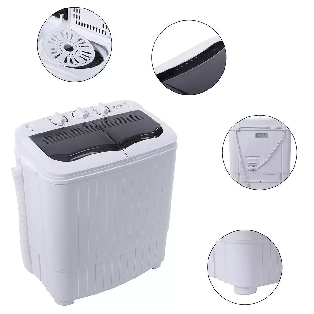 14.3lbs Twin Tub Portable Washer & Spin Dryer