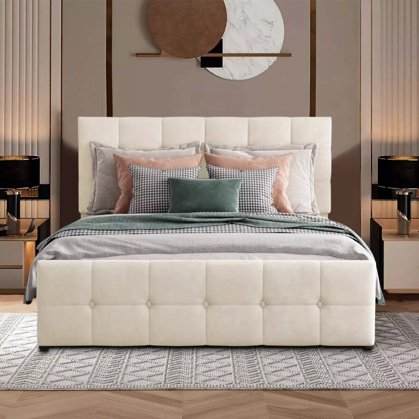 Lam Small Double Ottoman Bed Frame