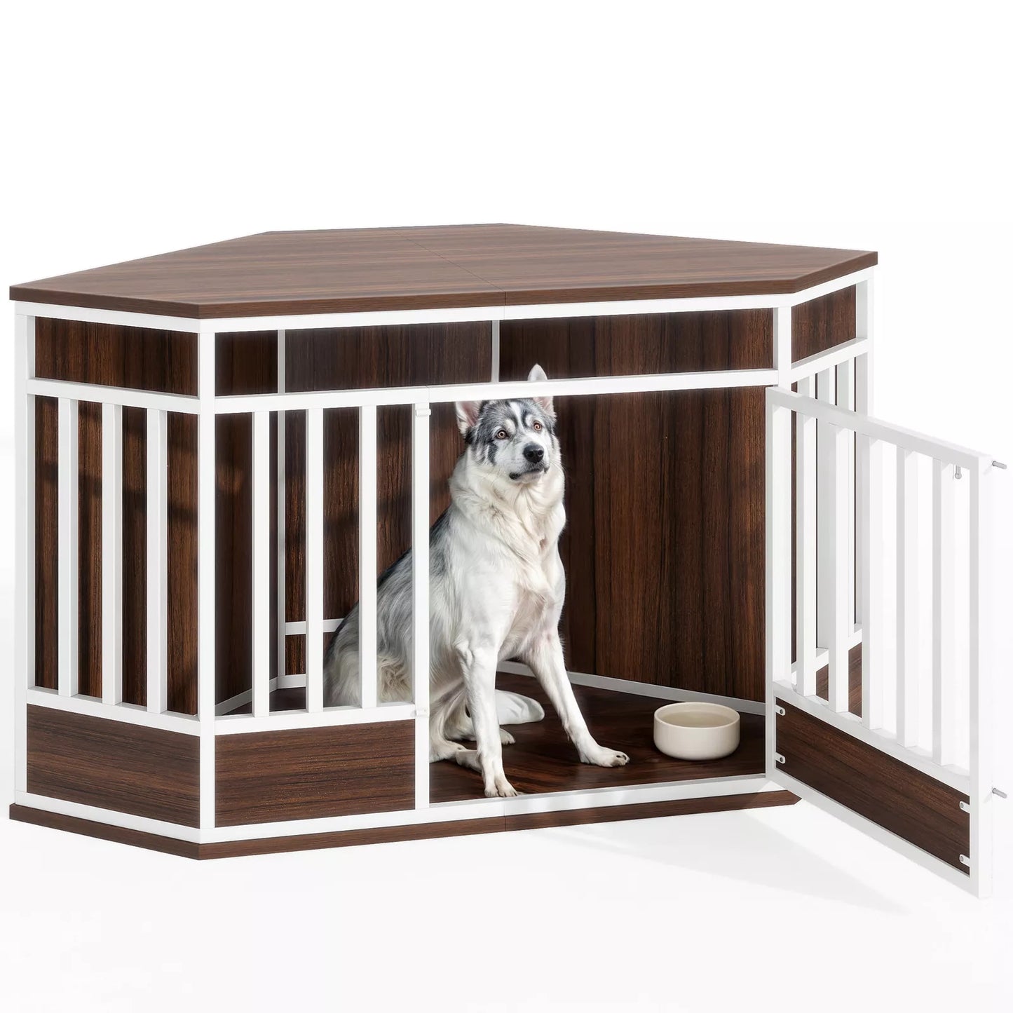 52" Damian Large Corner Dog Crates Furniture