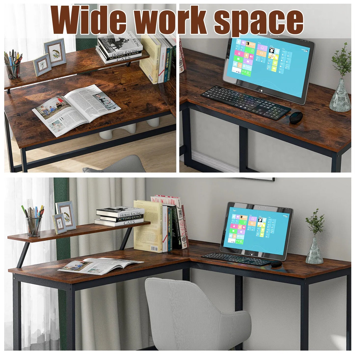 Zahra Corner L Shaped Computer Desk