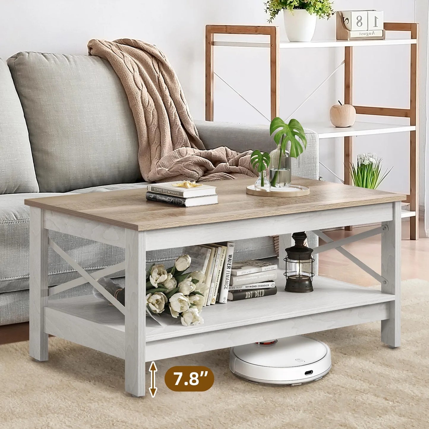 Ty Modern Farmhouse Coffee Table With Storage