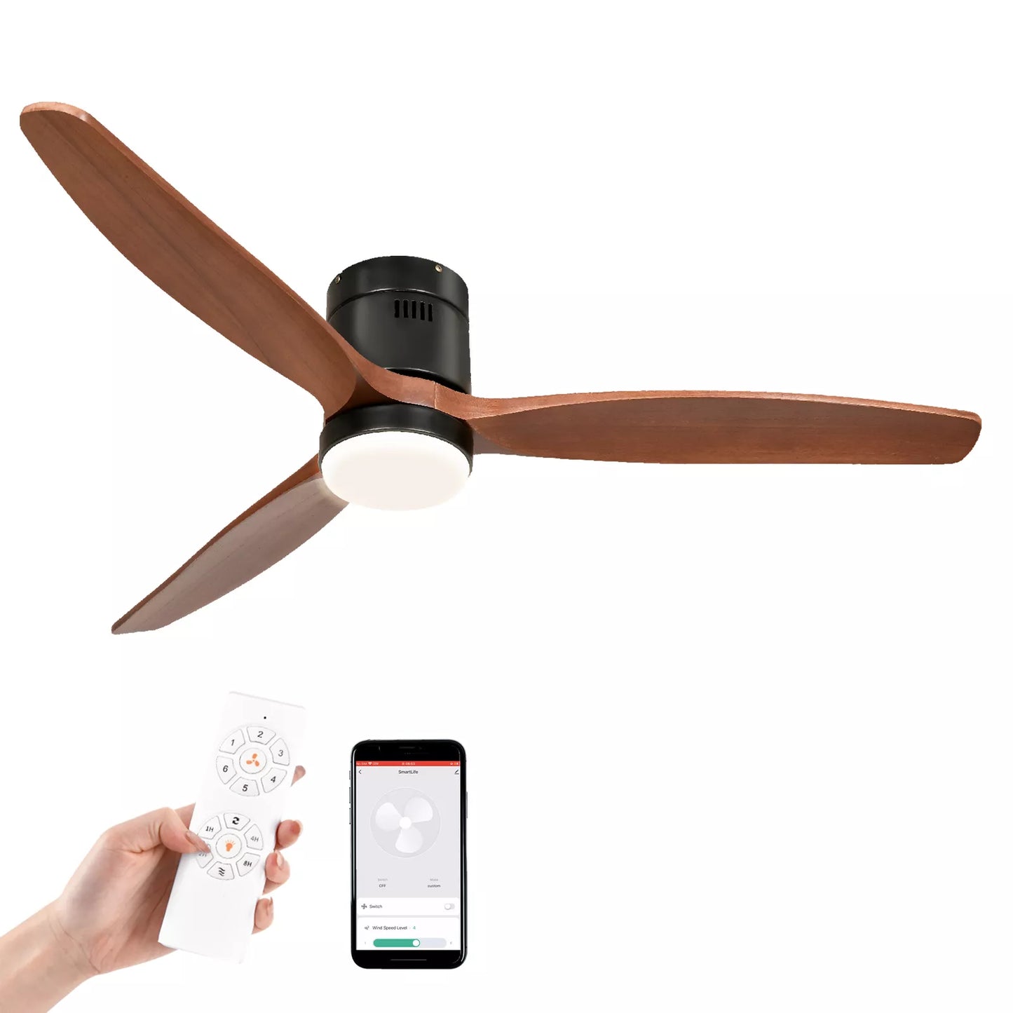 Farmhouse Ceiling Fan With Light & Remote