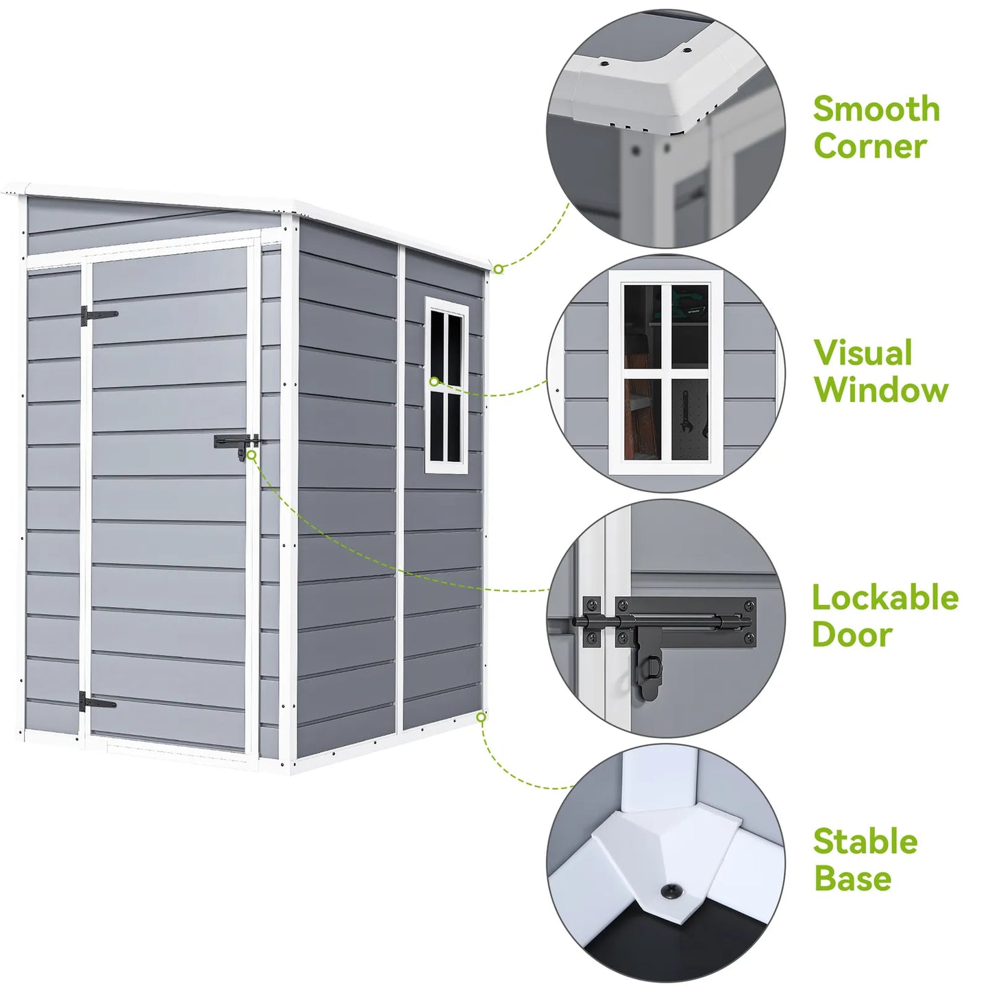 5x4 Outdoor Utility Storage Shed