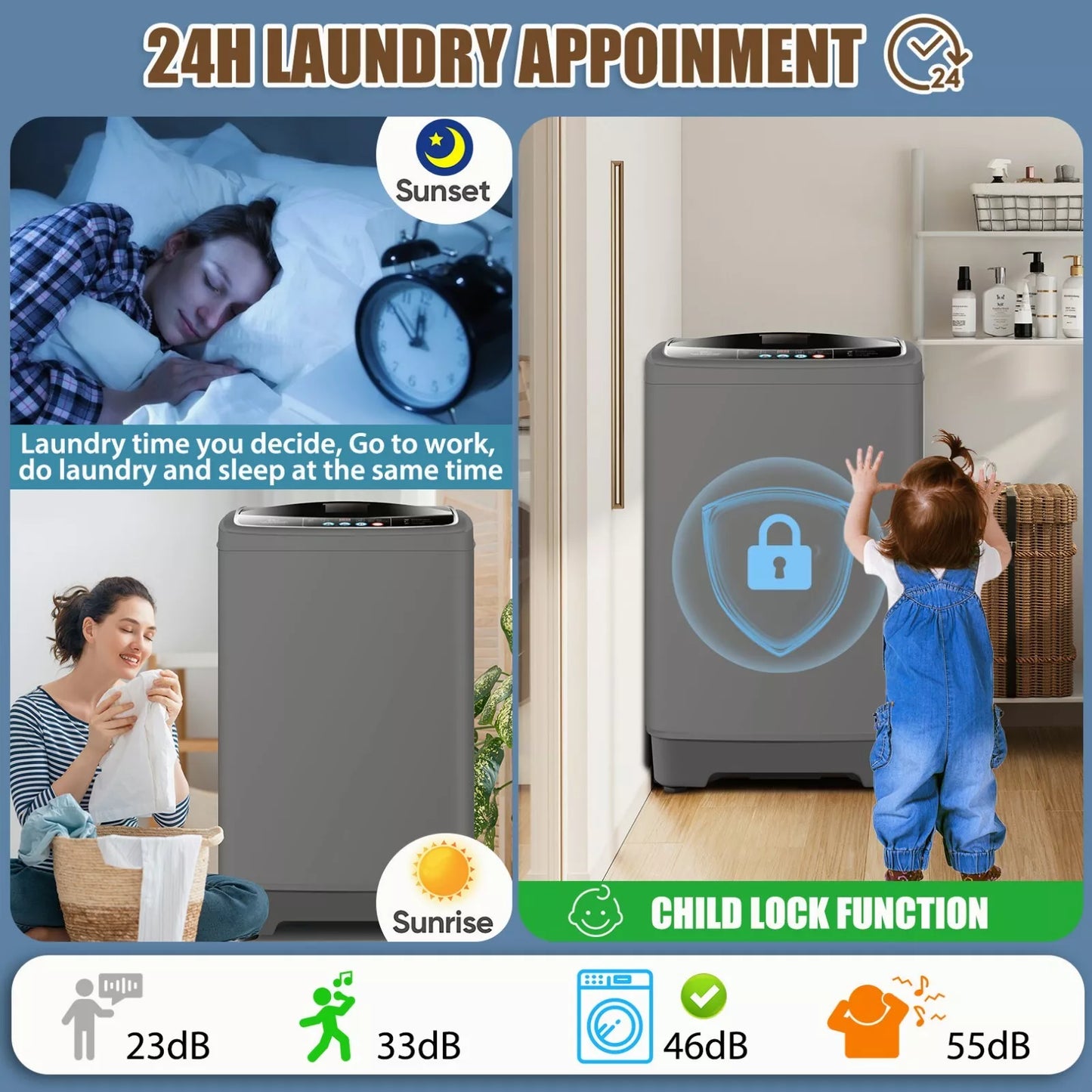 17.8lbs Portable Apartment Ventless Washer & Dryer Combo