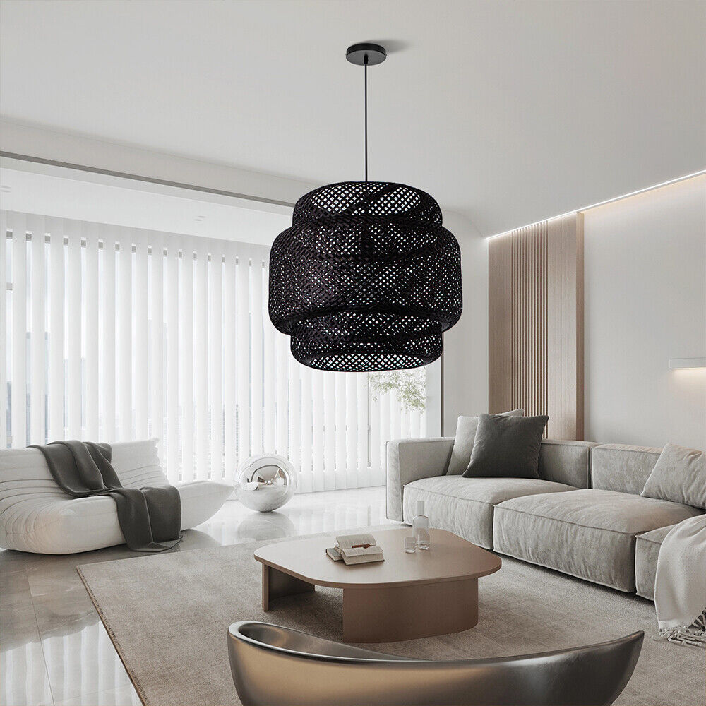 Black Bamboo Kitchen Pendant Light