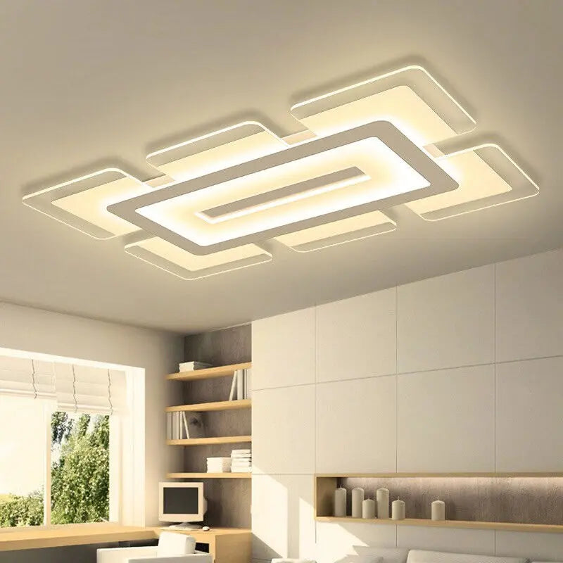 Thin Rectangle Flush Mount Ceiling Light Canva Home