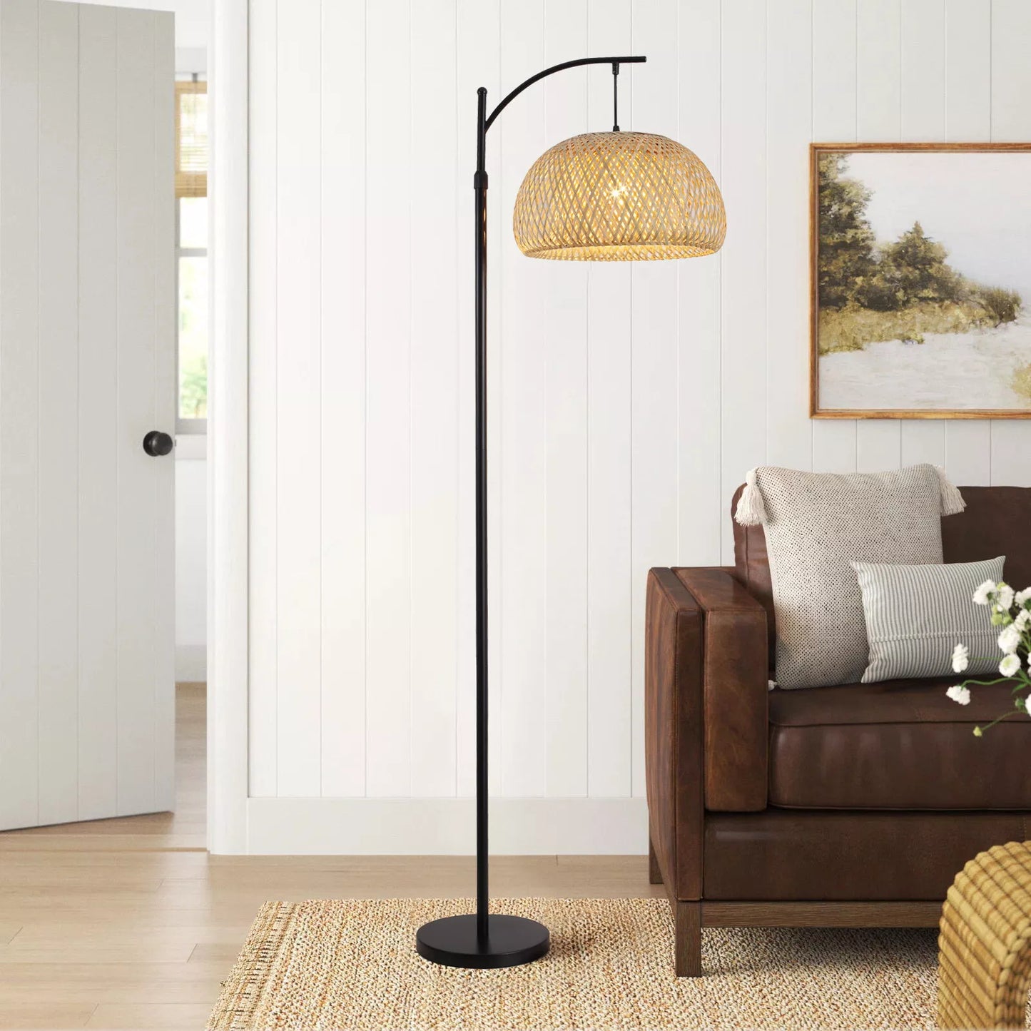 Bamboo Living Room Standing Floor Lamp