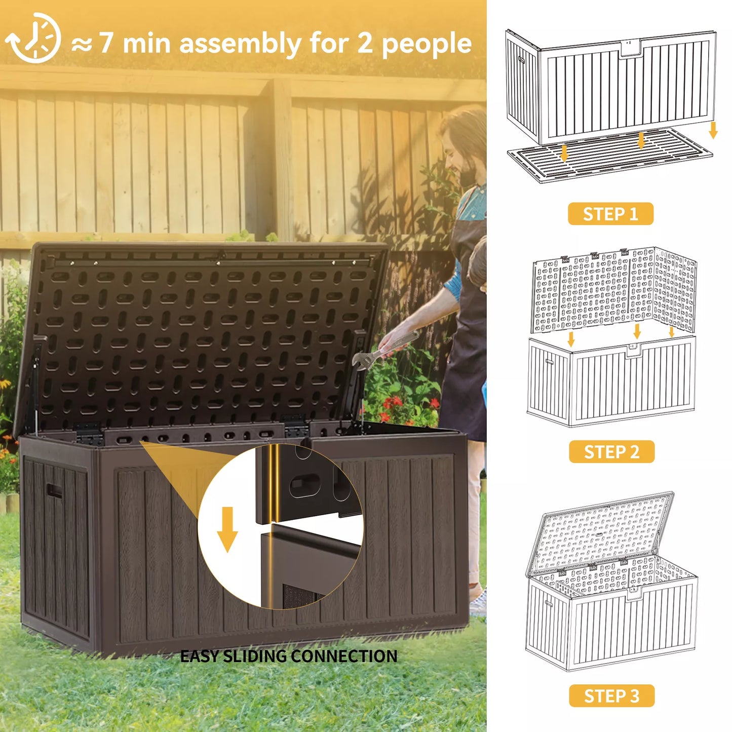 86 Gallon Outdoor Storage Deck Box