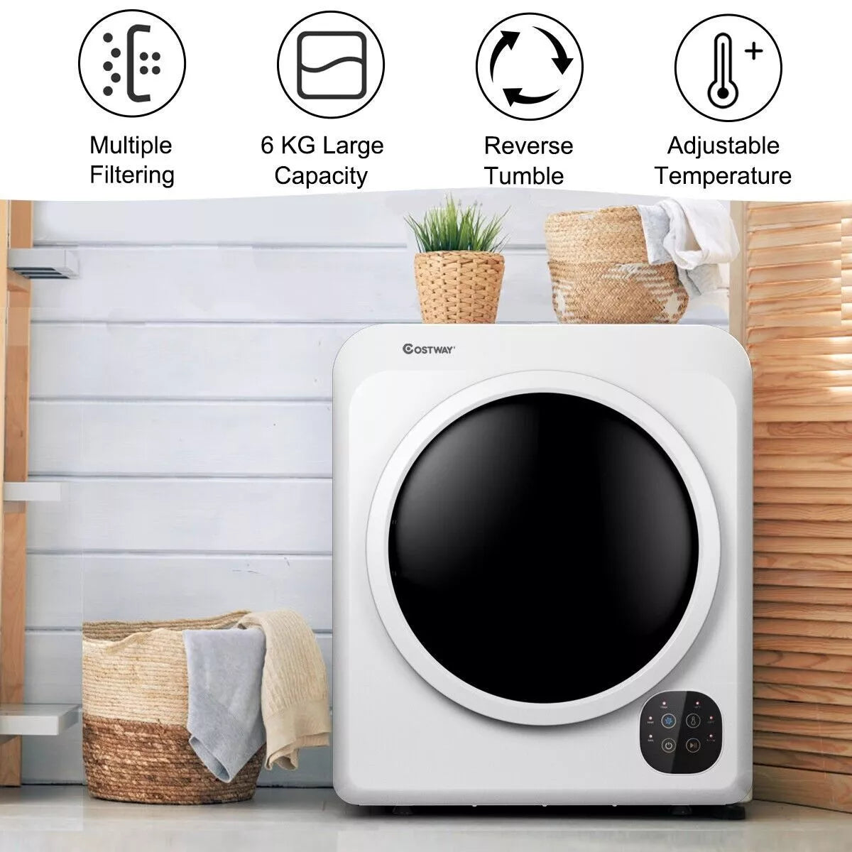 6KG Electric Vented Tumble Dryer