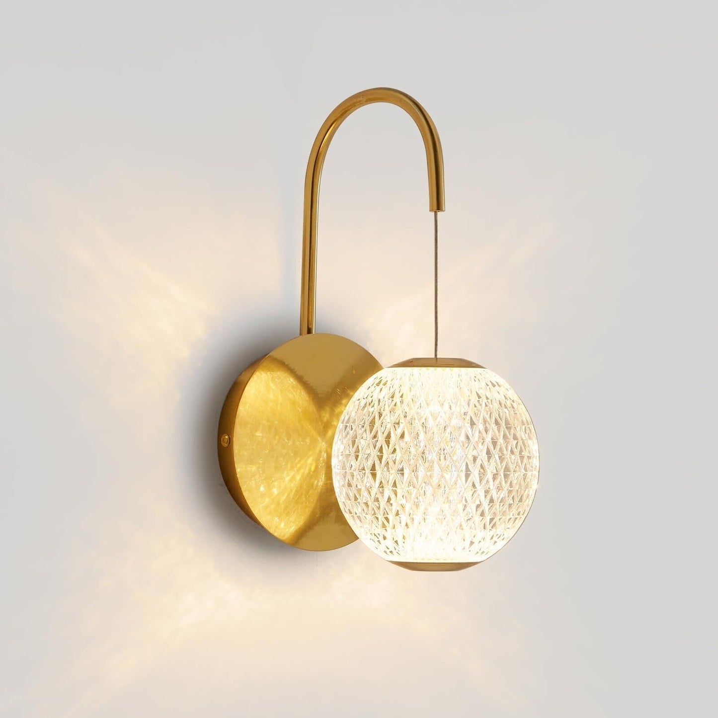Crystal Ball Modern Wall Scone Light