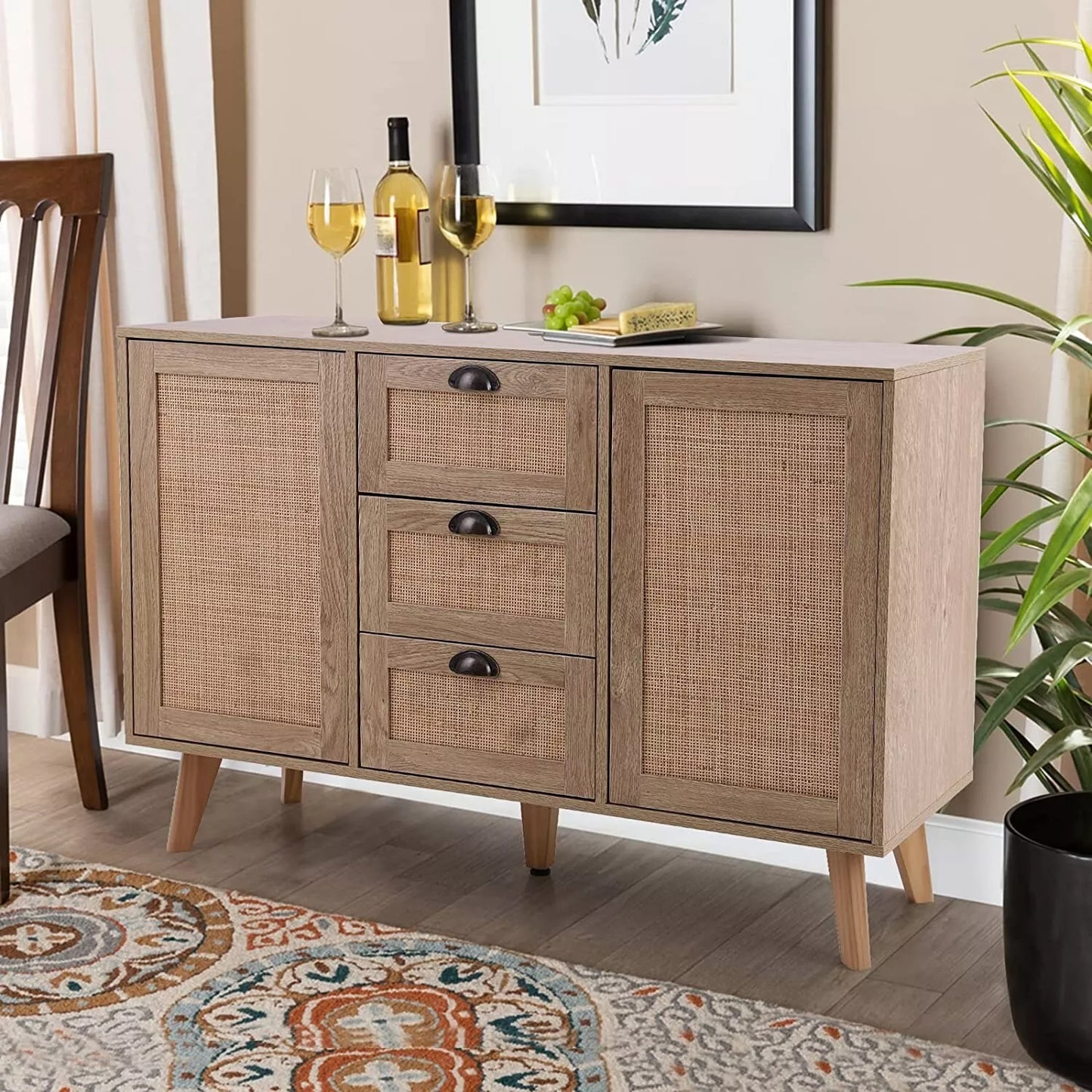 Bushra Rattan Sideboard Buffet Cabinet