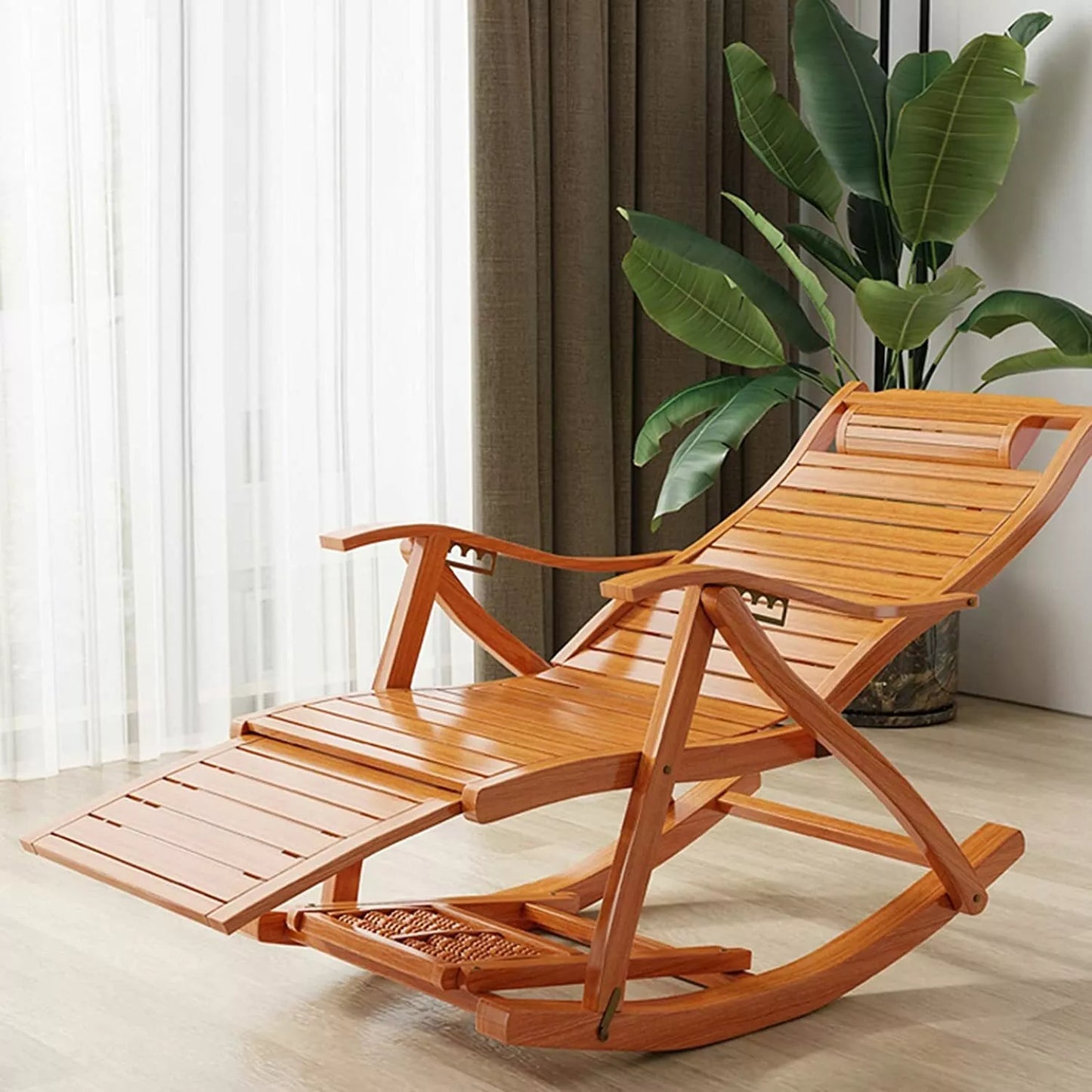 Bamboo Foldable Rocking Chair