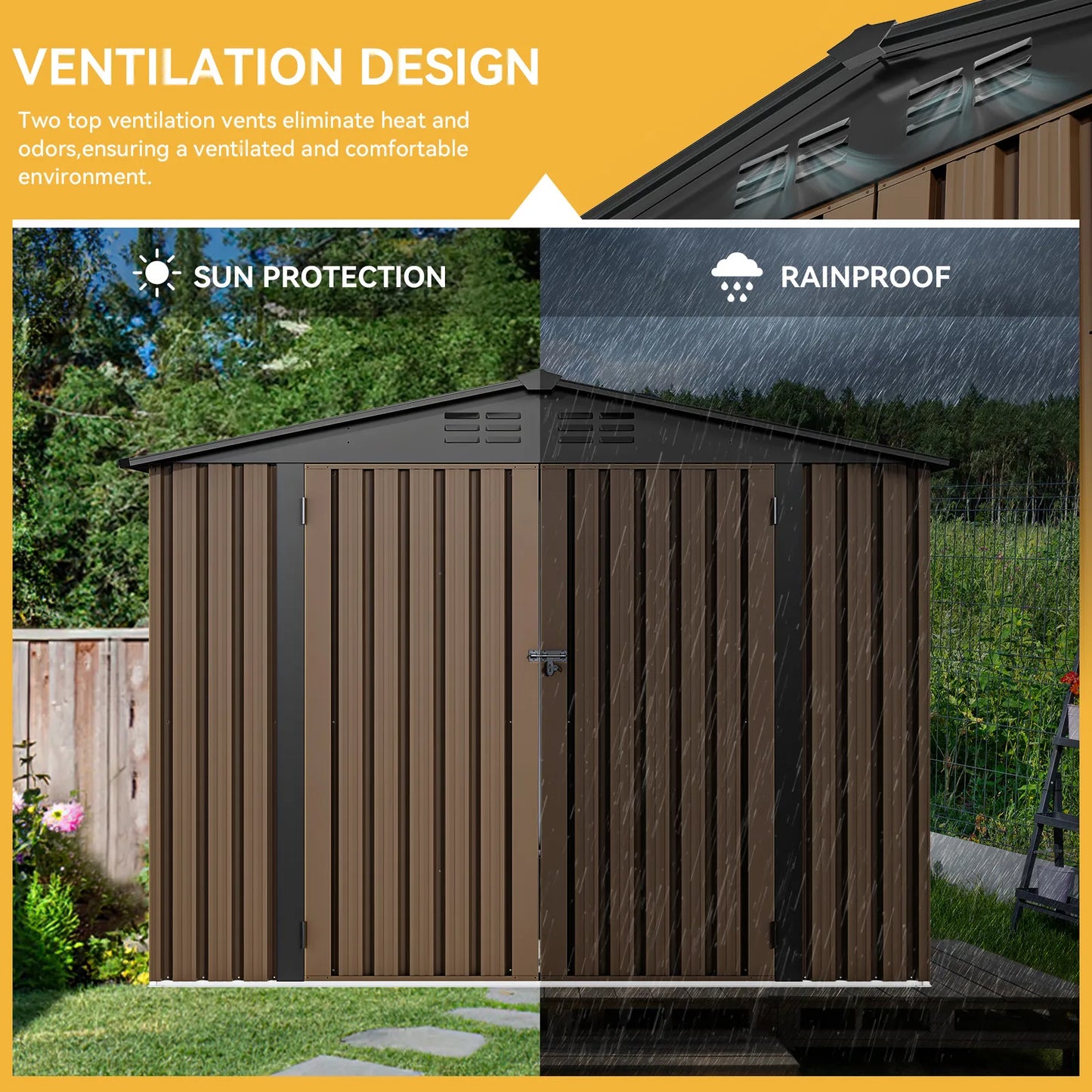 6x8 Outdoor Utility Storage Shed