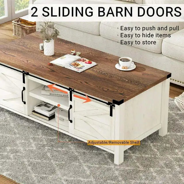 Marc Modern Farmhouse Coffee Table With Storage