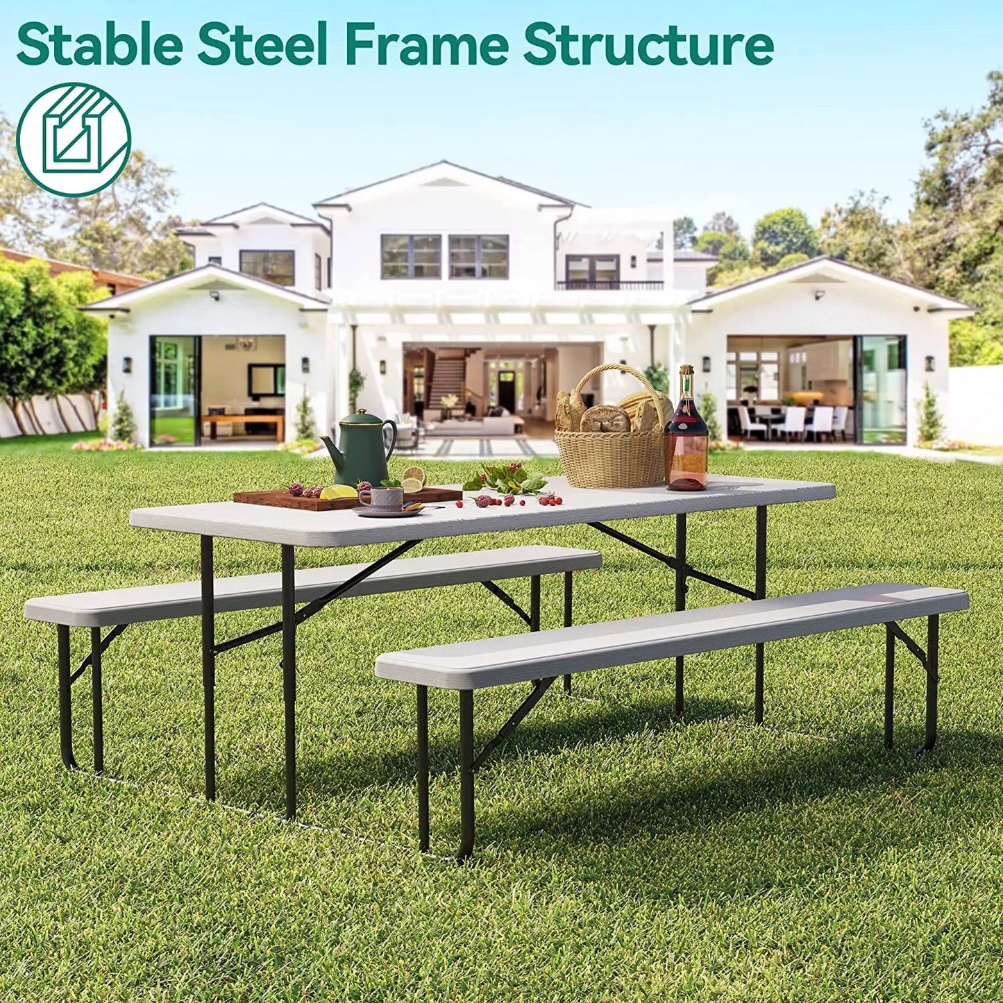 6FT Outdoor Picnic Table