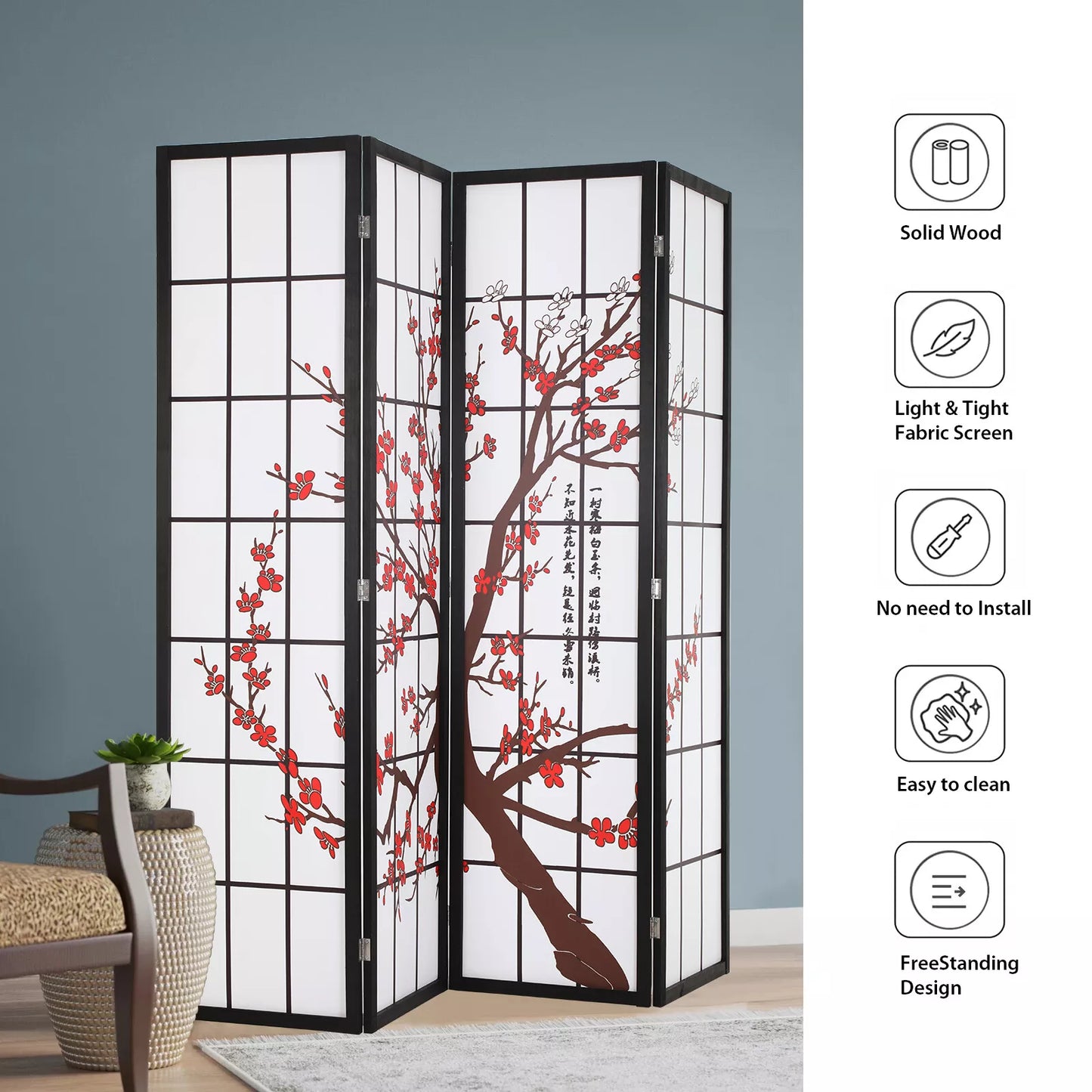 Wooden Room Dividers Partition Screen