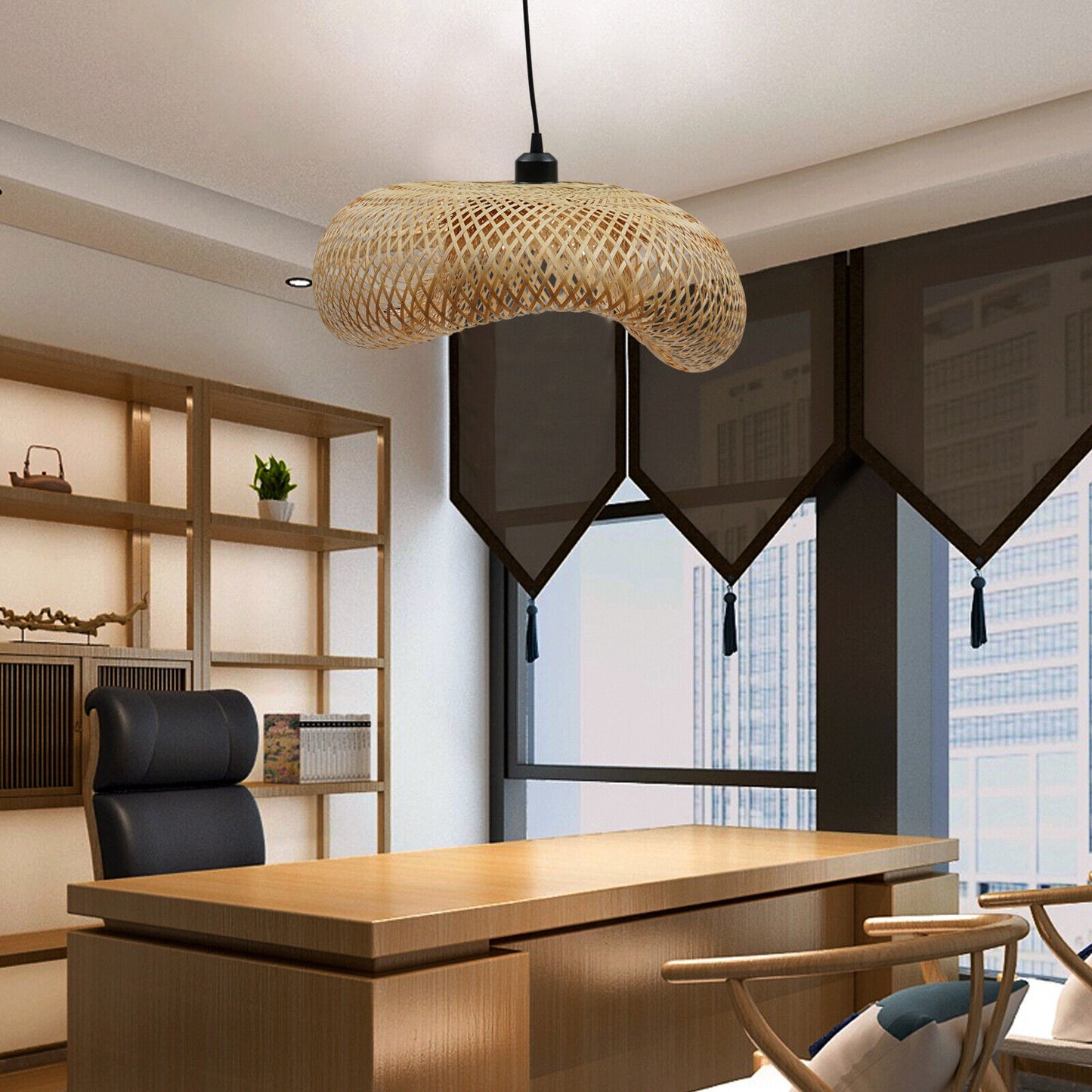 Wicker Bamboo Kitchen Pendant Light