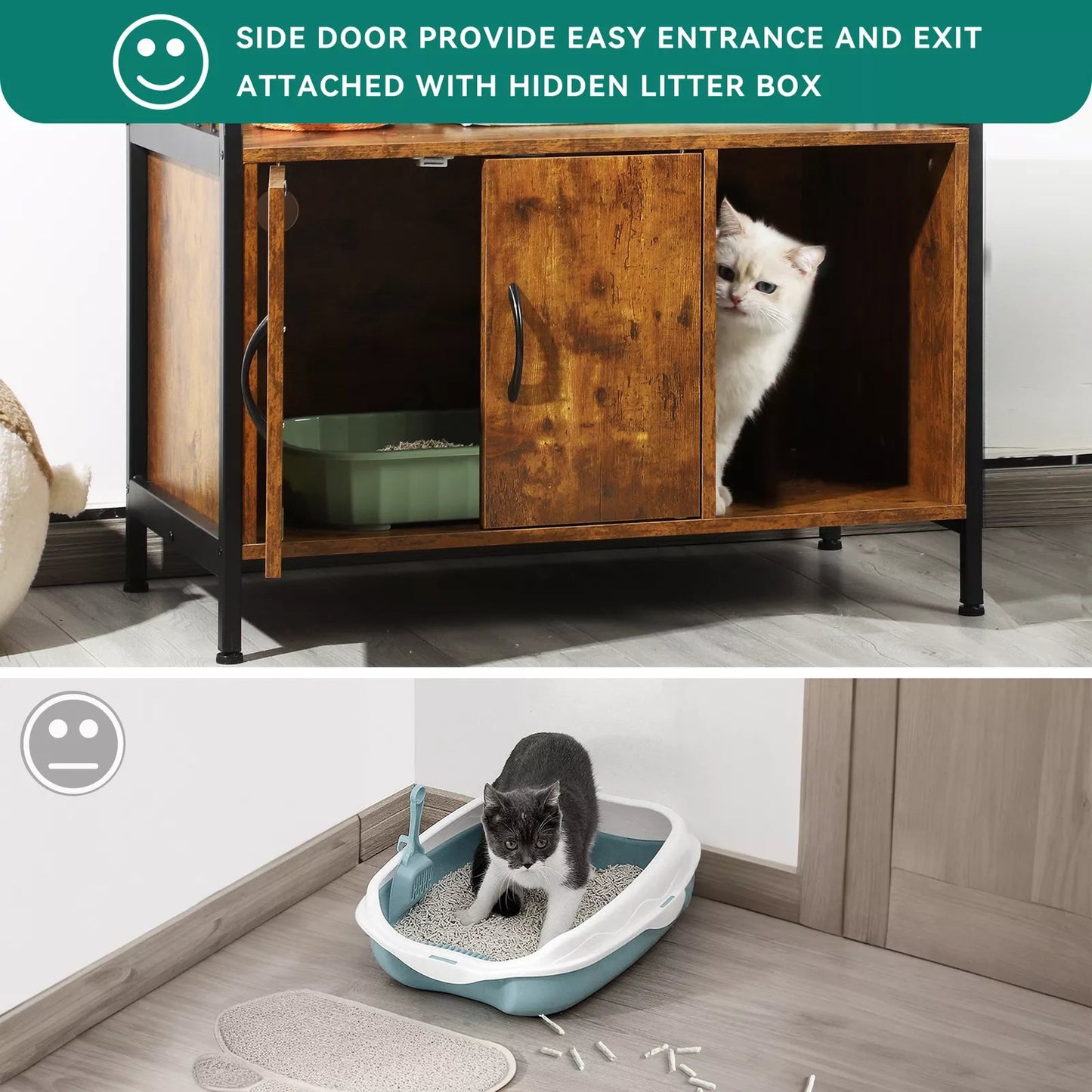 Autumn Cat Litter Box Enclosure Furniture Canva Home