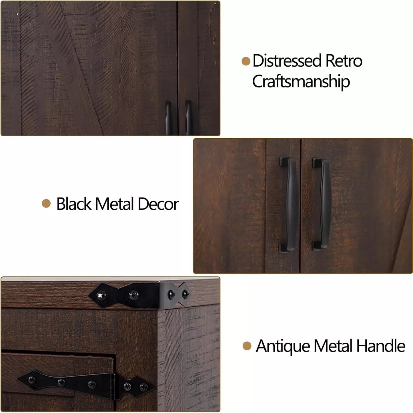 Rafe Tall Farmhouse Kitchen Pantry Cabinet