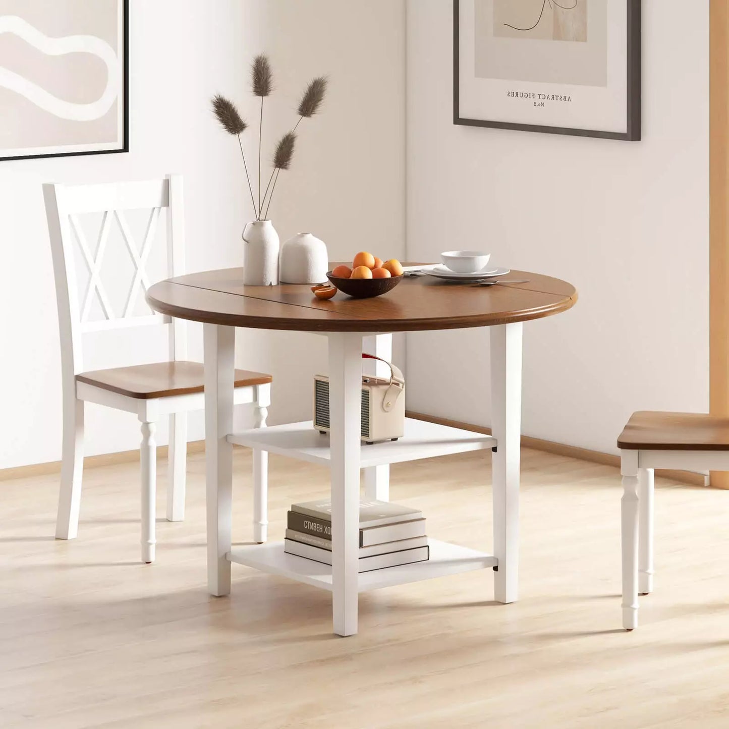 Lowe Round Drop Leaf Dining Table
