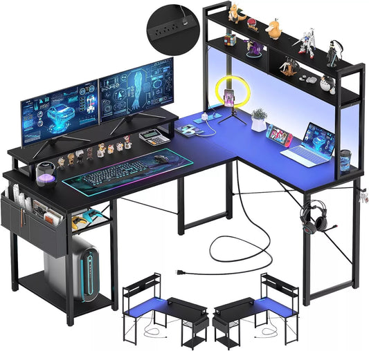 Clark L Shaped Gaming Corner Desk