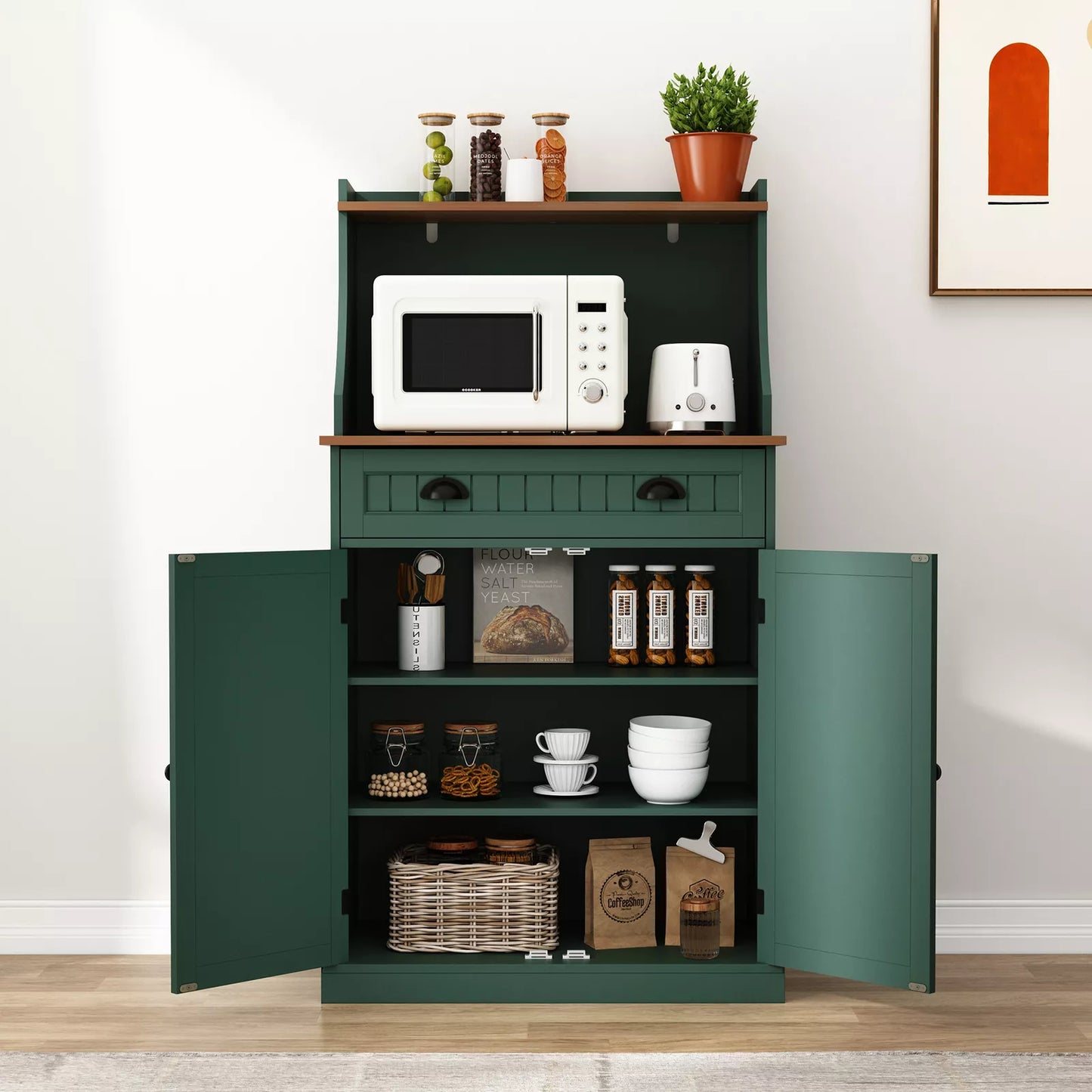 Case Small Kitchen Pantry Cabinet Hutch