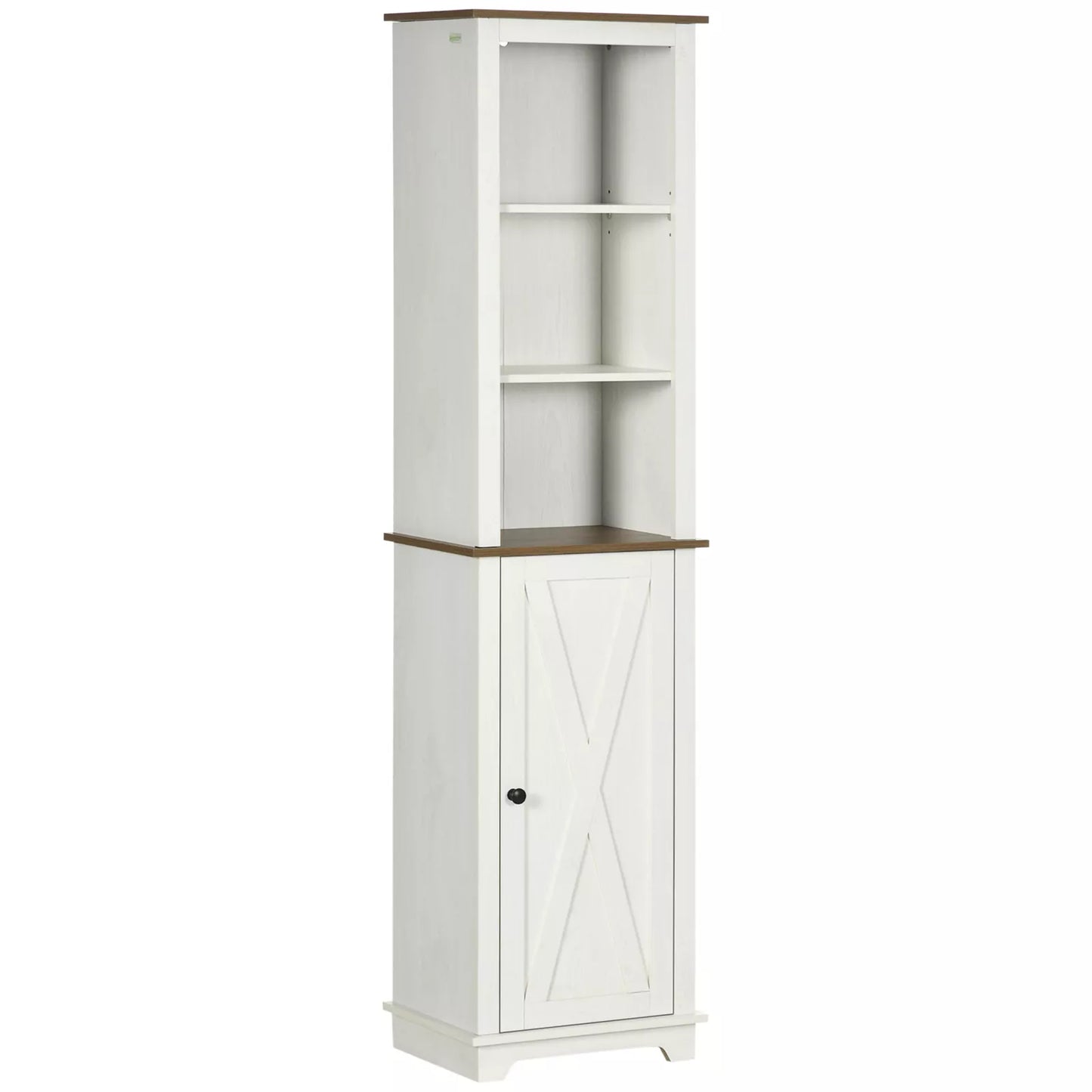 Farmhouse Freestanding Bathroom Linen Cabinet