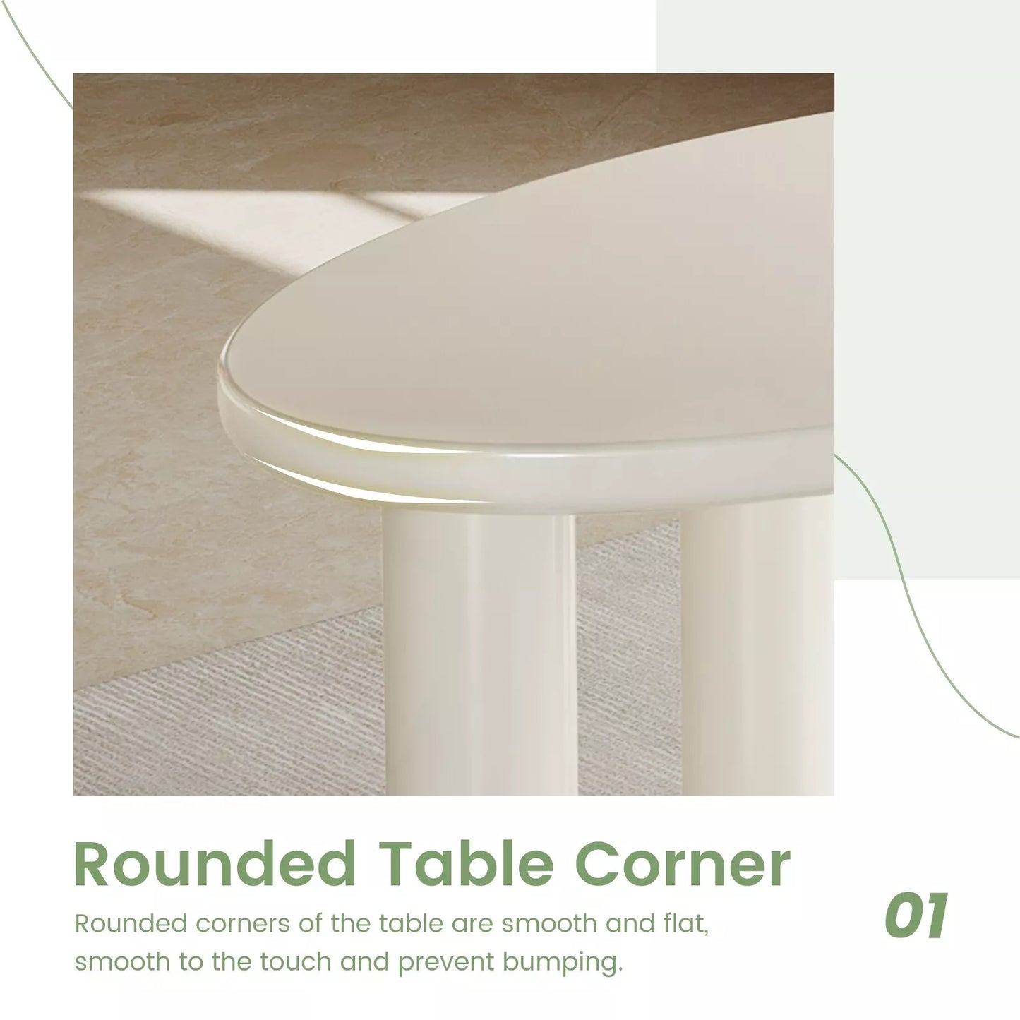 Luna Oval Modern Dining Table Set For 4