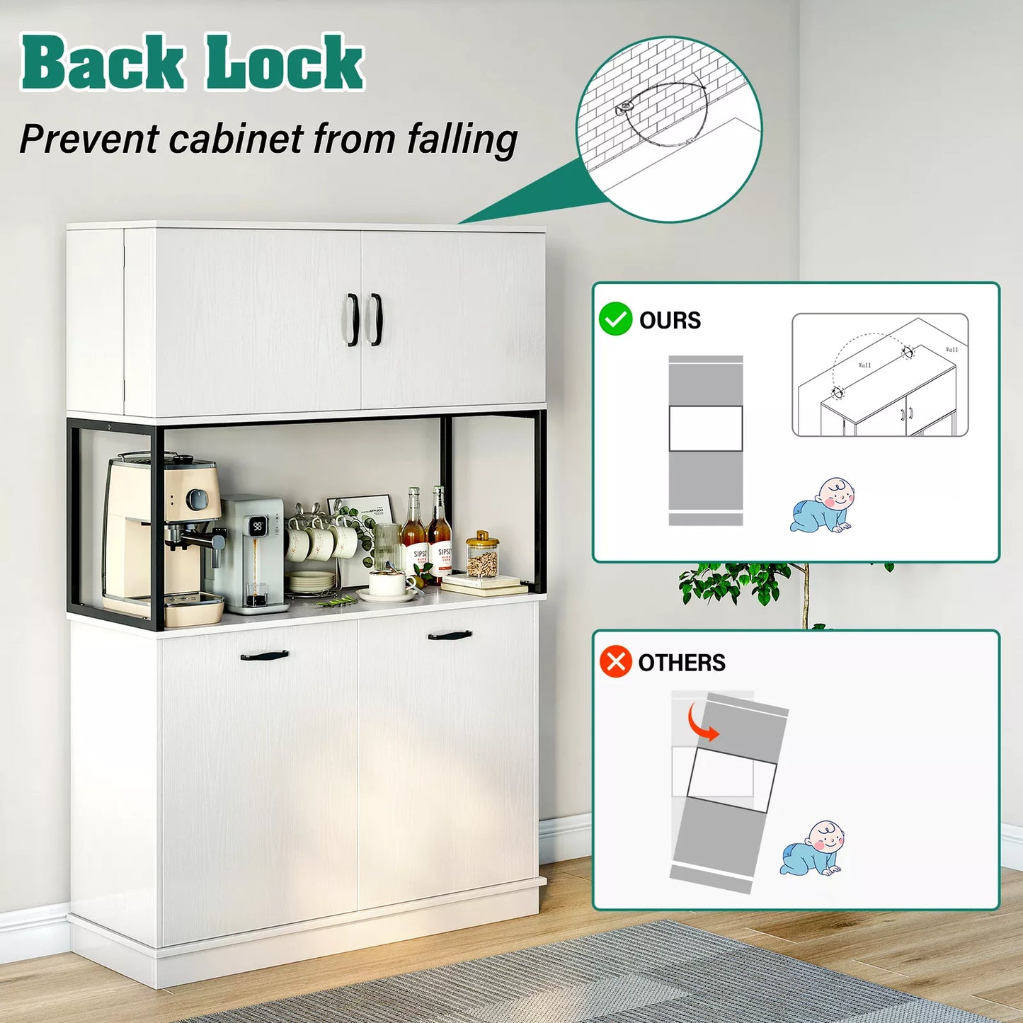 Maxim Kitchen Trash Can Cabinet
