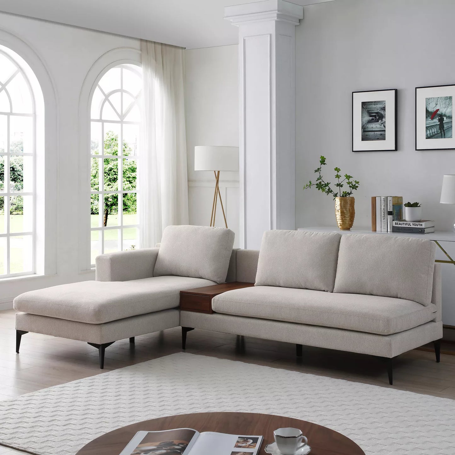 Minimalistic L Shaped Sectional Couch