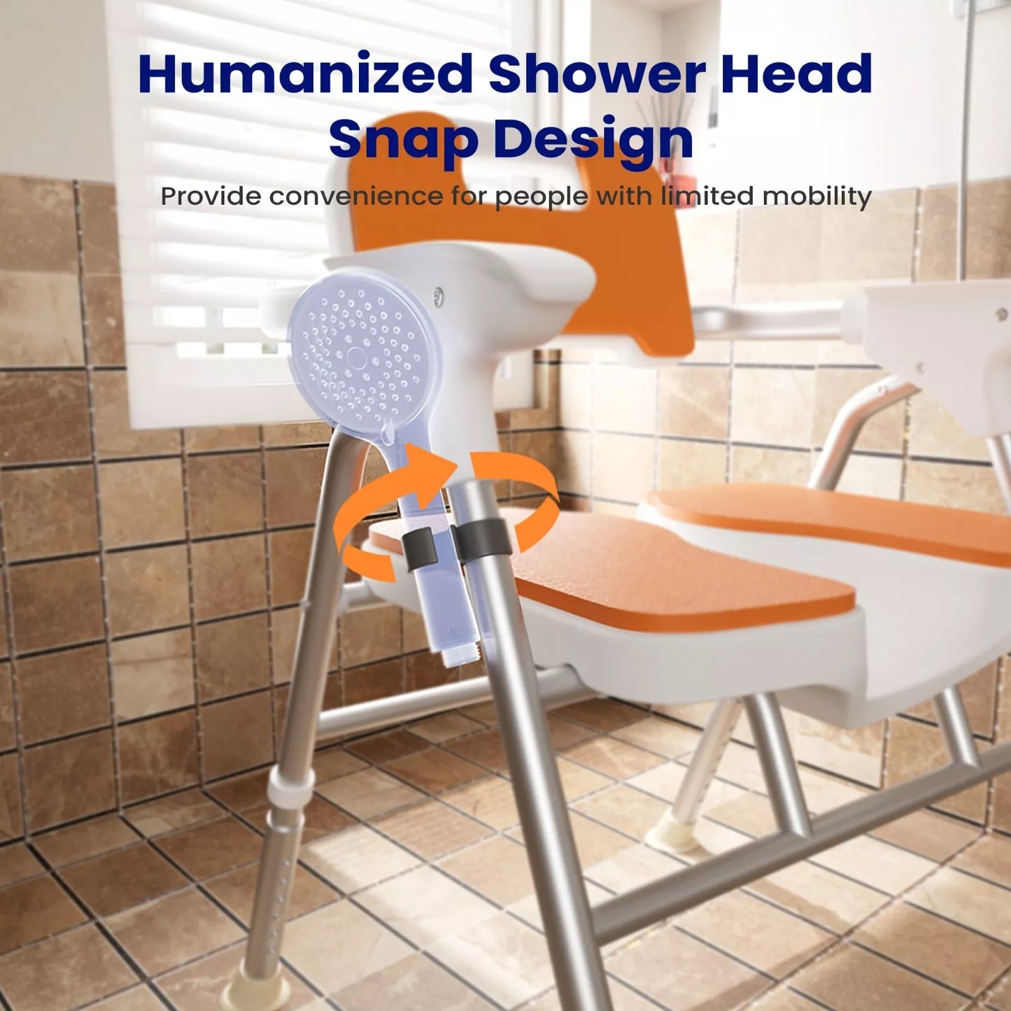 Elderly Foldable Shower Chair With Arms